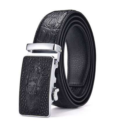 Men's Automatic Buckle Crocodile Business Pattern For Belts