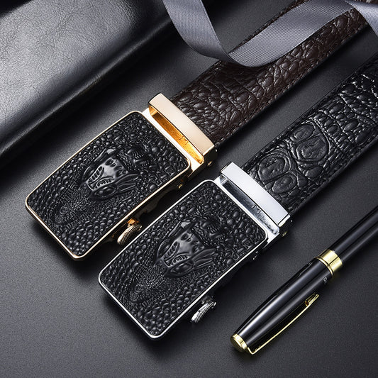 Men's Automatic Buckle Crocodile Business Pattern For Belts