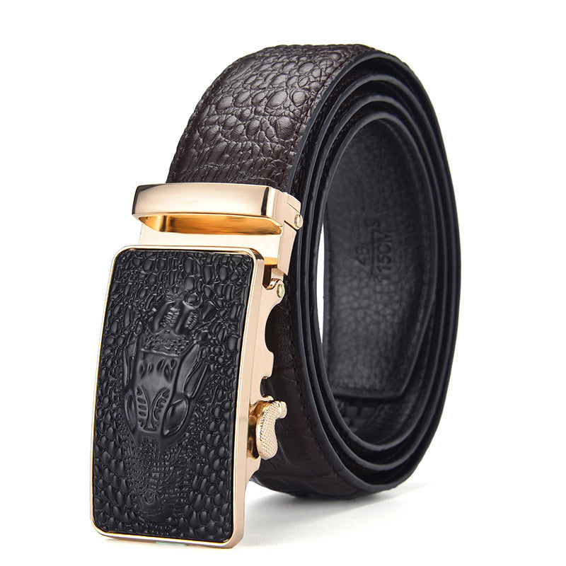 Men's Automatic Buckle Crocodile Business Pattern For Belts