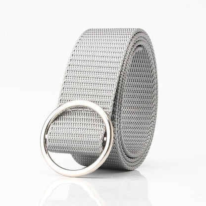 Women's & Men's Nylon Canvas Casual Round Buckle Decorative Belts