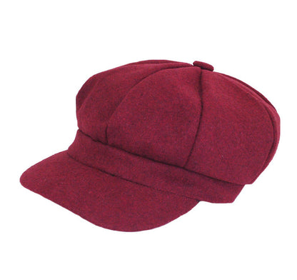 Women's Woolen Beret Casual Peaked Korean Style Hats & Caps