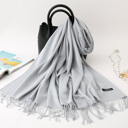 Women's Color Artificial Cashmere Monochrome Fashion Warm Scarfs