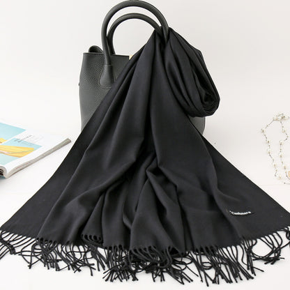 Women's Color Artificial Cashmere Monochrome Fashion Warm Scarfs