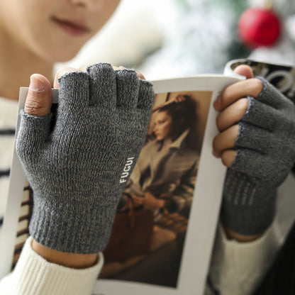 Men's Winter Fleece-lined Thickened Warm Korean Style Gloves