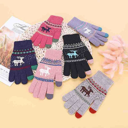 Warm With Veet Thickened Knitting Exquisite Gloves