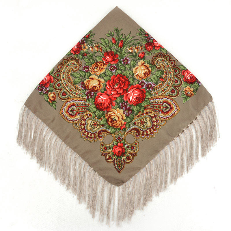 Ethnic Style Vintage Tassel Square Toe Beard Scarfs