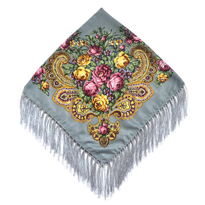 Ethnic Style Vintage Tassel Square Toe Beard Scarfs