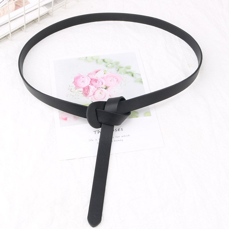 Women's Decoration Versatile Dress Sweater Fashion Black Belts