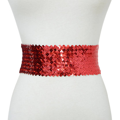 Women's Scale Sequined Girdle Shining Decoration With Belts