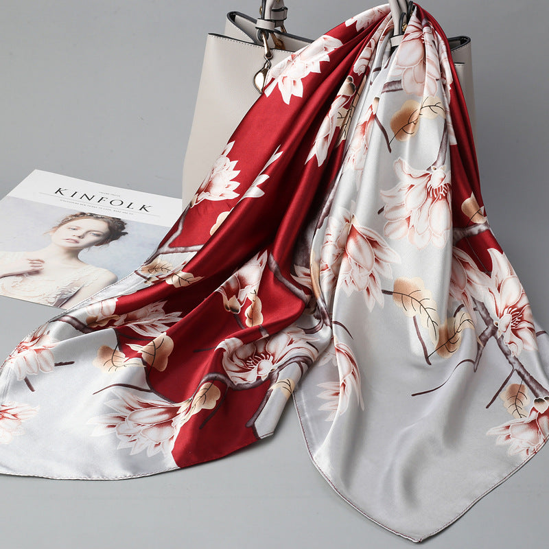 Large Kerchief Printed Female Mother's Outer Scarfs