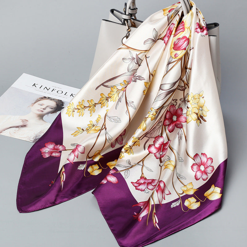 Large Kerchief Printed Female Mother's Outer Scarfs