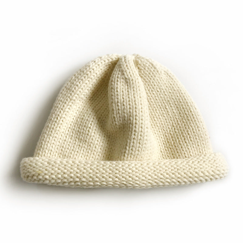 Women's Knitted Woolen Spring Korean Style Solid Hats & Caps