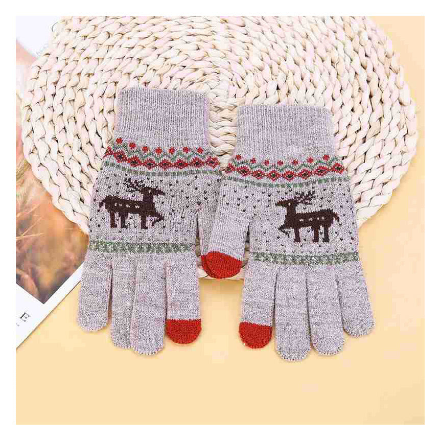 Warm With Veet Thickened Knitting Exquisite Gloves