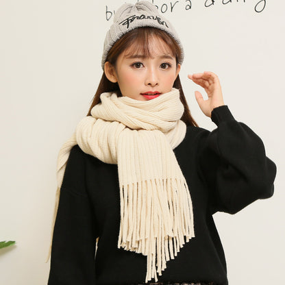 Winter Korean Style Versatile Solid Color Scarfs