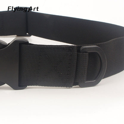 Women's & Men's Release Buckle Bag Outdoor Training Canvas Belts