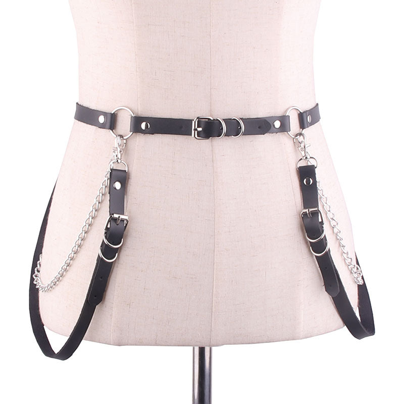 Punk Decorative Fashion Leather Tassels Waist Belts