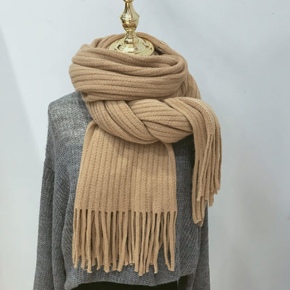 Winter Korean Style Versatile Solid Color Scarfs