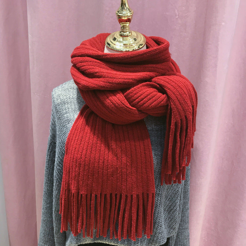 Winter Korean Style Versatile Solid Color Scarfs