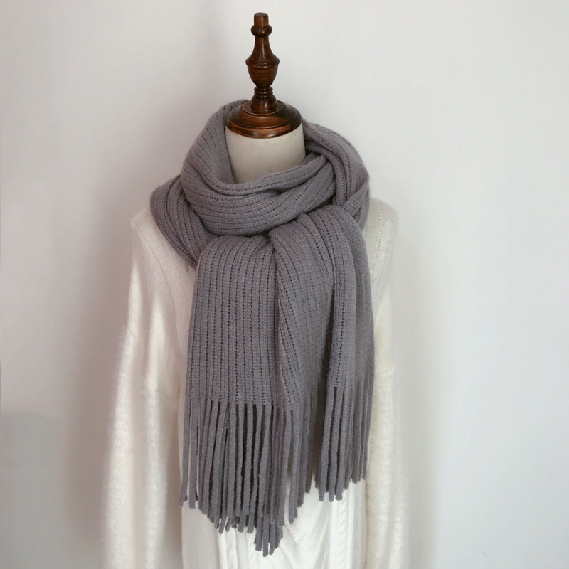 Winter Korean Style Versatile Solid Color Scarfs