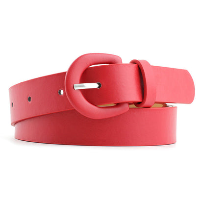 Women's Color Slim Fashionable Decorative Pin Buckle Belts