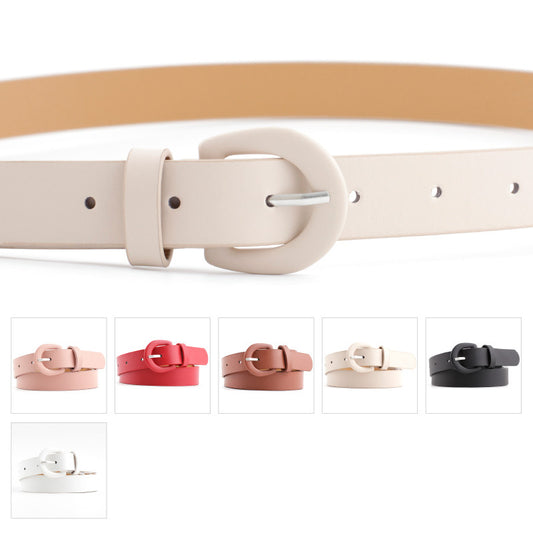 Women's Color Slim Fashionable Decorative Pin Buckle Belts