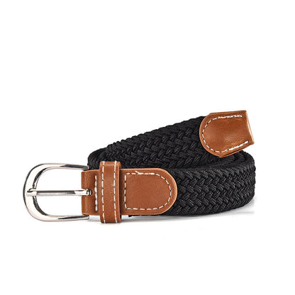 Men's Female Korean Style Canvas Elastic Woven Belts