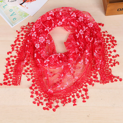 Women's Style Creative Lace Tassel Fashion Shawl Scarfs