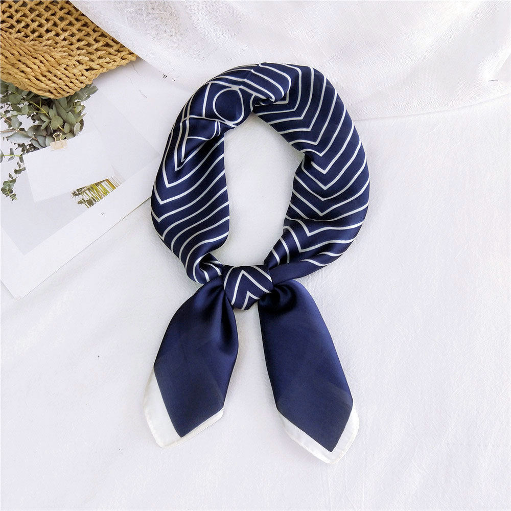 Women's Small Square Towel Silk Autumn Simple Scarfs