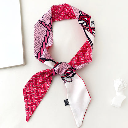 Women's Protection Silk Fashion Thin Narrow Long Scarfs