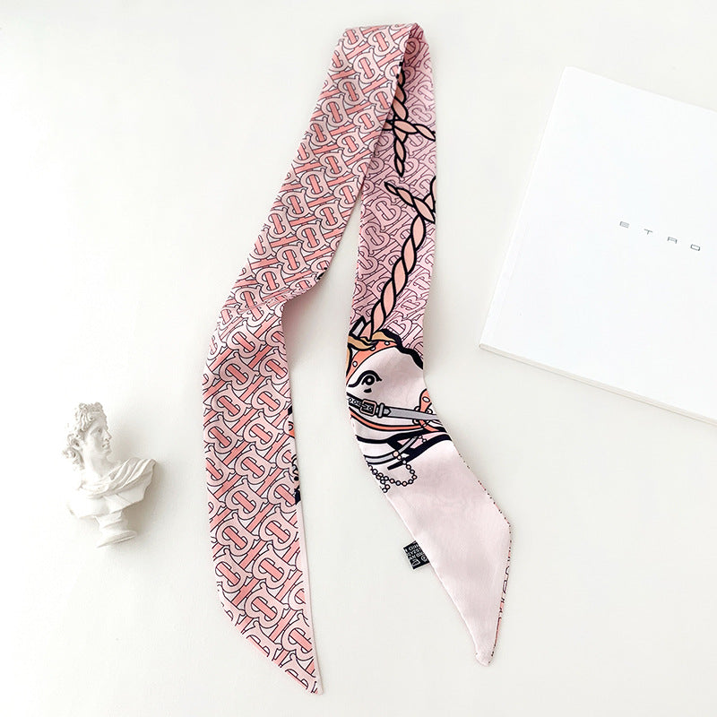 Women's Protection Silk Fashion Thin Narrow Long Scarfs