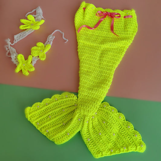 Handmade Mermaid Costumes Hand-woven Hundred Days Kids' Headwear