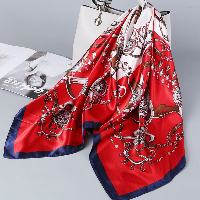 Large Kerchief Printed Female Mother's Outer Scarfs