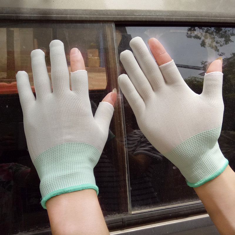 Women's & Men's Packing Express Nylon Labor Protection Driving Thin Gloves