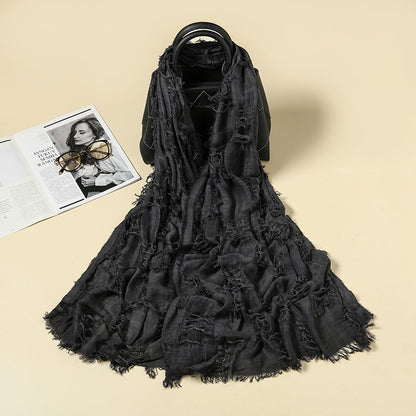 Four Beggar Cotton Linen Shawl Fashionable Scarfs