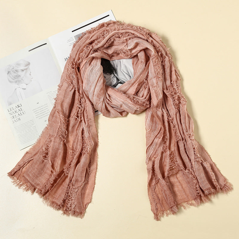 Four Beggar Cotton Linen Shawl Fashionable Scarfs