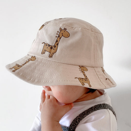 Children's Korean Style Boy Thin Cartoon Bucket Kids' Headwear