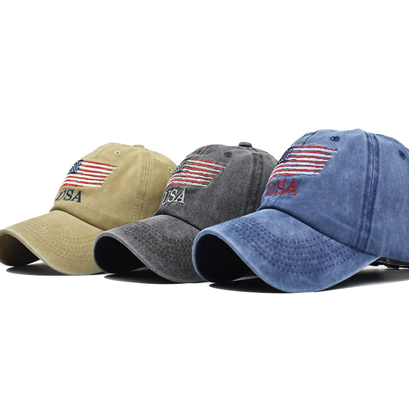 Hat Washed Old Flag Baseball Classic Hats & Caps