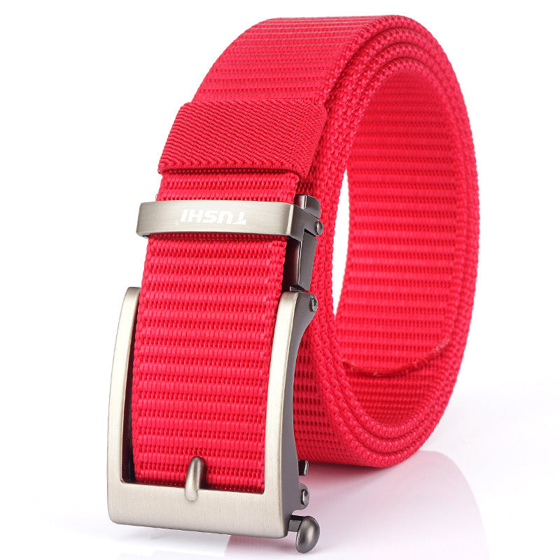 Men's Toothless Automatic Buckle Casual Versatile Nylon Belts