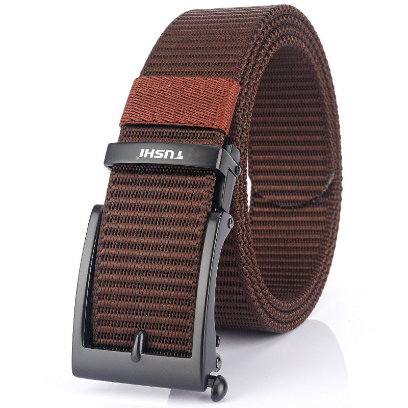 Men's Toothless Automatic Buckle Casual Versatile Nylon Belts