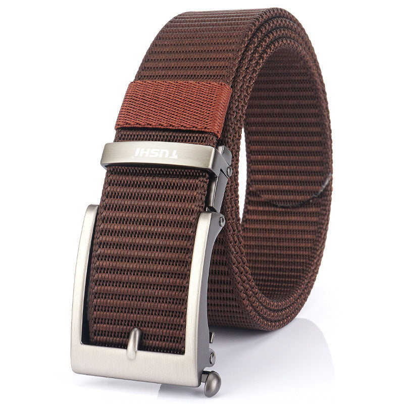 Men's Toothless Automatic Buckle Casual Versatile Nylon Belts