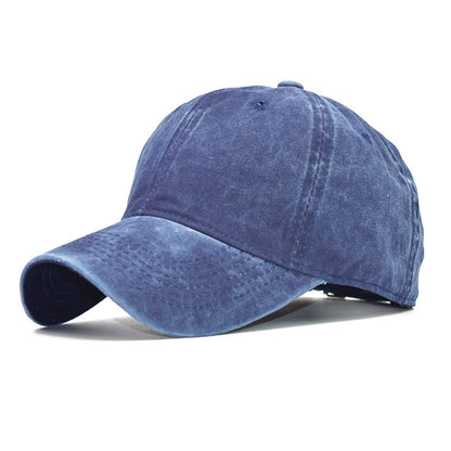 Men's Washed Pure Cotton Solid Color Light Hats & Caps