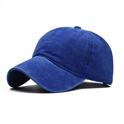 Men's Washed Pure Cotton Solid Color Light Hats & Caps