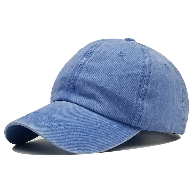 Men's Washed Pure Cotton Solid Color Light Hats & Caps