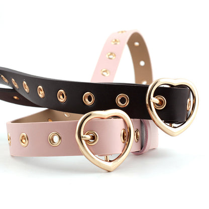 Women's Buckle Fashion Pin Hollow Decorative Air Belts