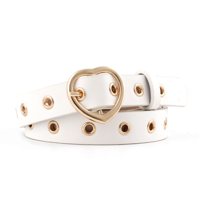 Women's Buckle Fashion Pin Hollow Decorative Air Belts