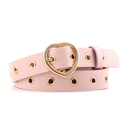 Women's Buckle Fashion Pin Hollow Decorative Air Belts