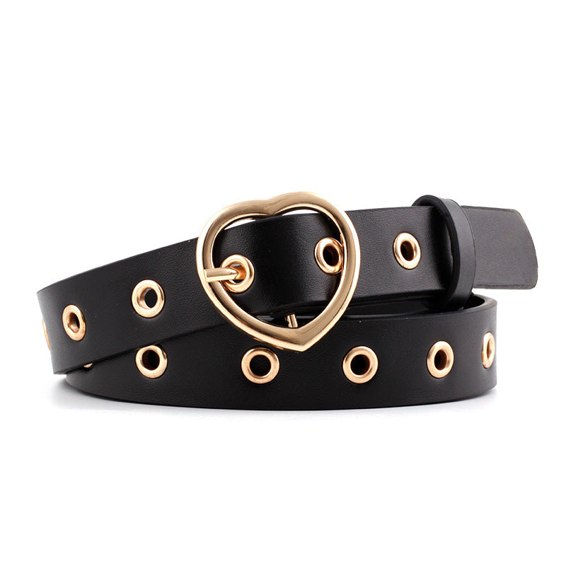 Women's Buckle Fashion Pin Hollow Decorative Air Belts