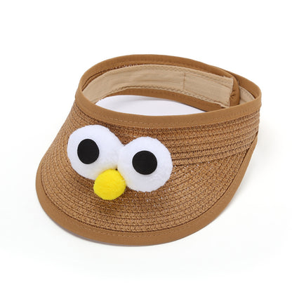 Children's Hat Summer Cute Big Eyes Straw Kids' Headwear