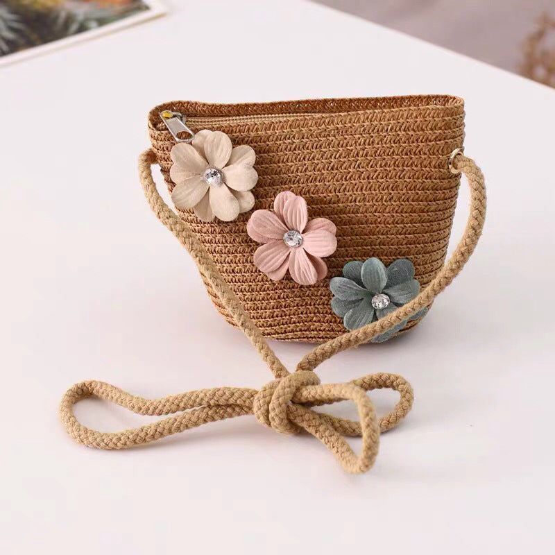 Children's Sun Hat Summer Straw Bag Set Kids' Headwear