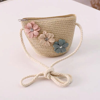 Children's Sun Hat Summer Straw Bag Set Kids' Headwear